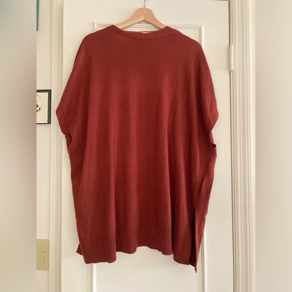 Loft Wool Blend Cardigan Sleeveless Rust Red/brown XS/S - Picture 3 of 7